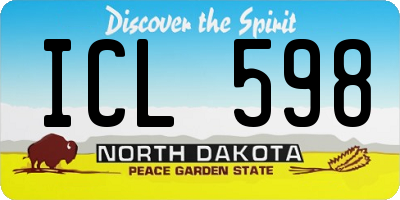 ND license plate ICL598