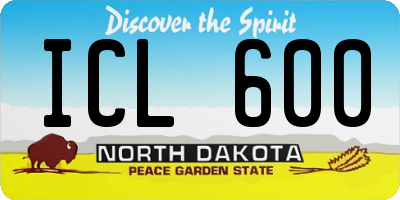 ND license plate ICL600