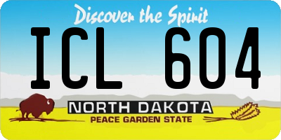 ND license plate ICL604