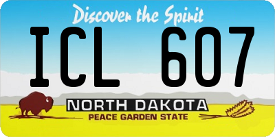 ND license plate ICL607
