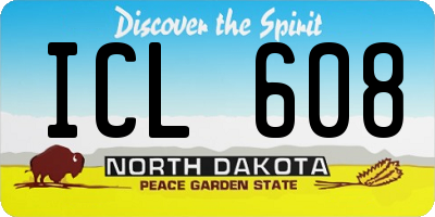 ND license plate ICL608