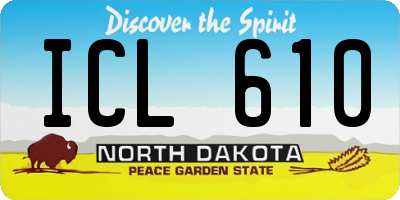 ND license plate ICL610