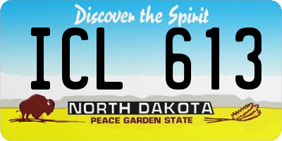 ND license plate ICL613