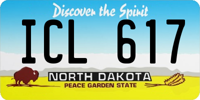 ND license plate ICL617
