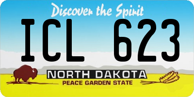 ND license plate ICL623