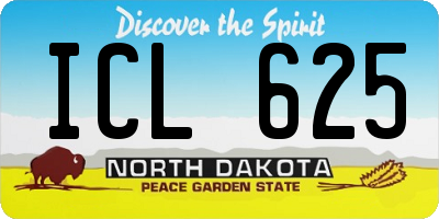 ND license plate ICL625