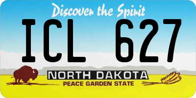 ND license plate ICL627