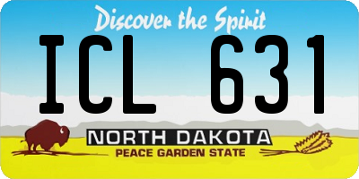 ND license plate ICL631