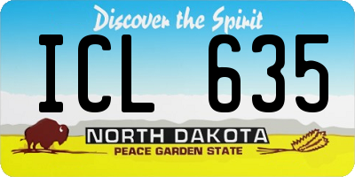 ND license plate ICL635