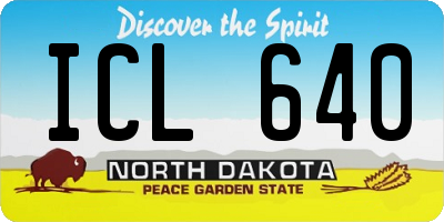 ND license plate ICL640