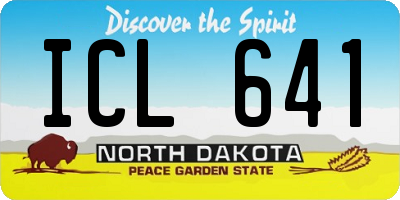 ND license plate ICL641