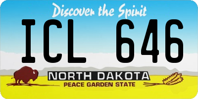 ND license plate ICL646