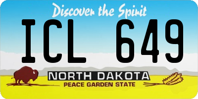 ND license plate ICL649