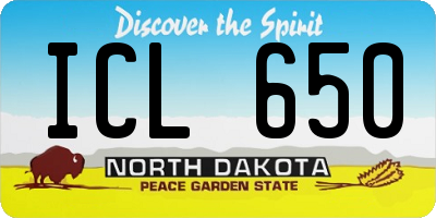 ND license plate ICL650