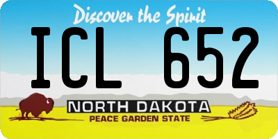 ND license plate ICL652