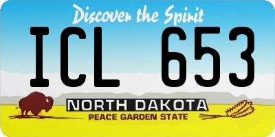 ND license plate ICL653