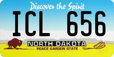 ND license plate ICL656