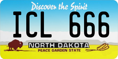 ND license plate ICL666