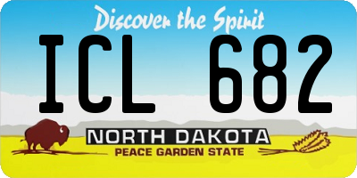 ND license plate ICL682