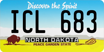ND license plate ICL683