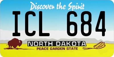 ND license plate ICL684