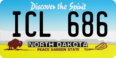 ND license plate ICL686