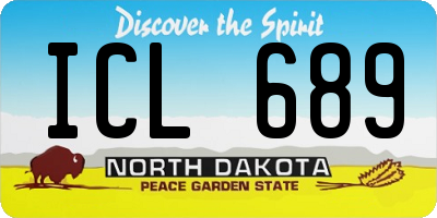 ND license plate ICL689