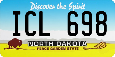 ND license plate ICL698