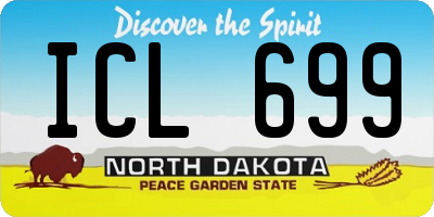 ND license plate ICL699