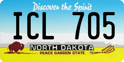 ND license plate ICL705
