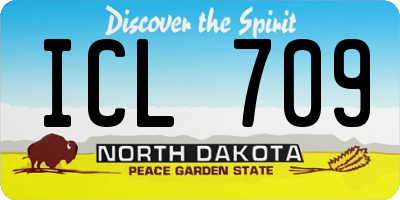 ND license plate ICL709