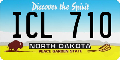 ND license plate ICL710