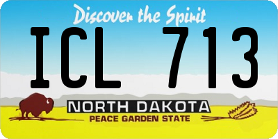 ND license plate ICL713