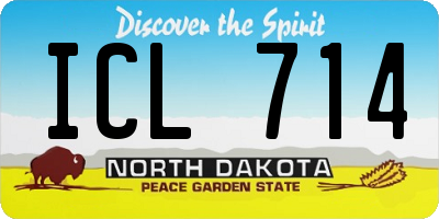 ND license plate ICL714