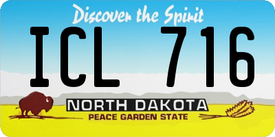 ND license plate ICL716