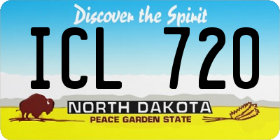 ND license plate ICL720