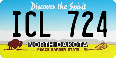 ND license plate ICL724