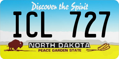 ND license plate ICL727