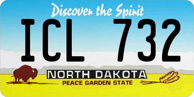 ND license plate ICL732