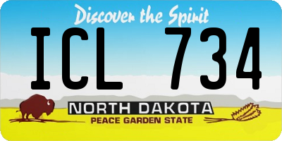 ND license plate ICL734