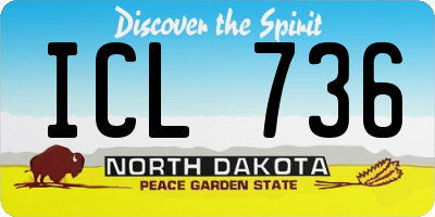 ND license plate ICL736