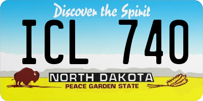 ND license plate ICL740