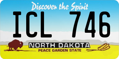 ND license plate ICL746