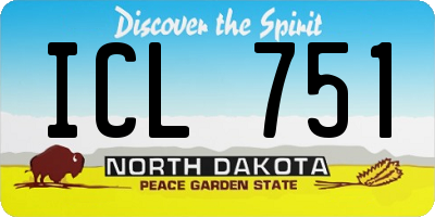 ND license plate ICL751