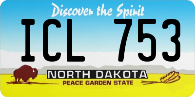 ND license plate ICL753