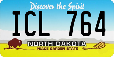 ND license plate ICL764