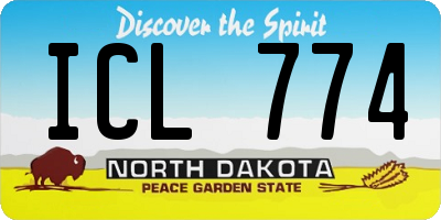 ND license plate ICL774