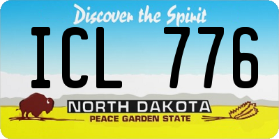 ND license plate ICL776