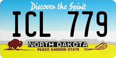 ND license plate ICL779