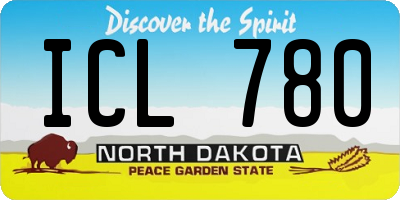 ND license plate ICL780